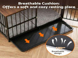 i.Pet Large Dog Crate Furniture 93cm Dog Cage Puppy Pet Wooden Black PET-DOGCAGE-WD-91-BK