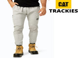 Caterpillar Track Pants Trackies Work Casual Gym Slim Fit w Hem Joggers - Grey - XL V563-1850026-GREY-XL