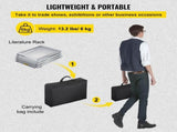 Literature Rack, 6 Pockets, Pop up Aluminum Magazine Rack, Lightweight Catalog Holder Stand V952-LHJJCZDSSM6A4NJPRV0