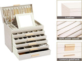 CARLA HOME 6-Layer Large Jewelry Organizer Box for Women with Mirror, Drawers, Hooks & Dividers for V178-36229
