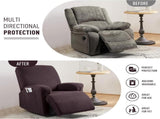 Recliner Covers, Stretch Reclining Chair Covers, Recliner Sofa Slipcovers Stripe Jacquard Recliner V1258-DP02-C-1275