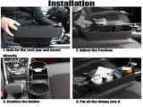 Car Cup Holder Seat Gap Organizer, Multifunctional Cup Drink Holders with PU Leather Cover,Side V1369-AZ3-W-04824