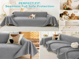 71" x 91" Couch Protector from Cat Claws, Waterproof Couch Cover Anti Slip,Couch Cover 3 Cushion V1107-102-83475-LTG1