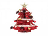 Jingle Jollys Paper Christmas Tree 47CM w/ Star Topper Xmas Decoration Tabletop Red DIY Ornament Set PAPER-TABLE-TR-38-RD