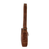 Billy The Kid Mens Genuine Leather Small Shoulder Bag in Cognac V563-BTK-11-COGN