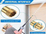 Brass Hose Nozzle Universal Fit, Adjustable Spray Patterns, Durable & Deformation-Resistant, Ideal V1369-AZ3-W-12004