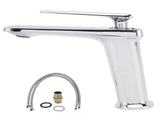 Bathroom Wash Basin Faucet Copper Single Hole Hot and Cold Water Tap for Home HotelG1/2 V1294-YM0901-3112210056611