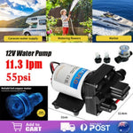 12V Caravan Water Pump High Pressure Self-priming rv Camping Boat 55PSI 11.3L/M V201-SFLO0012BL9AU