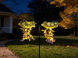 4Pack Solar Hanging Garden Lights, Gifts for Mom, 2 Pack Waterproof Solar Lights Outdoor Decor with V1107-112-64467-GRN-4PACK