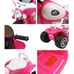 Rigo Kids Electric Ride On Patrol Police Car Harley-Inspired 6V Pink RCAR-MBIKE-POLICE-PK