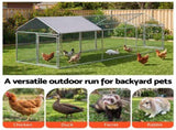 i.Pet Chicken Coop Rabbit Hutch Outdoor Run Walk in Hen Cage Ferret House 2.8x1x1m PET-CHICK-CAGE-3X1