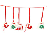 Christmas Advent Calendar Bags 31 Days Hanging Countdown Felt Gift Pockets for Party Festival V1294-YM0715-3115210230411