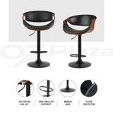 Artiss Bar Stools X3 Kitchen Counter Chair Gas Lift Swivel PU Ambrus Black BA-TW-8078-BKX3