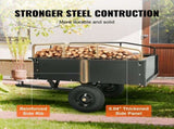 Heavy Duty ATV Trailer Steel Dump Cart, 750-Pound 15 Cubic Feet, Garden Utility Trailer with V952-HYTCTPK12CUFTVB4CV0