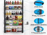 CARLA HOME 6 Tier Adjustable Baskets Over Door Pantry Organiser for Home Kitchen LSB-36118