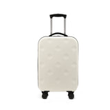 Beige 20 Inch Foldable Carry-on Suitcase with 360 Spinner Wheels and Combination Lock, Lightweight V888-ELOSUNG43250