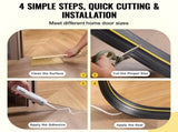 Garage Threshold Seal Strip, 20 FT Universal Garage Floor Seal Strip with Adhesive, Garage V952-MFTDT1J20FT0L3EIMV0