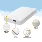 Giselle Baby Cot Mattress Spring Foam MATTRESS-COT-WH