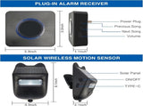 Driveway Alarm - Entry Detector - Solar Driveway Alarm - Passage Detector - Wireless Security V1188-MS-313-0262