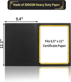 50 Packs Black Certificate Holders - Diploma Holders, Certificate Covers with Gold Foil Border, for V1258-DP02-WO-446