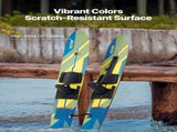 Water Skis 116.8 cm / 46 inch, Water Ski Trainers with X-7 Adjustable Bindings, Double-Handle Rope & V952-HSQXLK48INCH09XP1V0