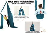Aerial Silk & Yoga Swing, 8 m Length, Aerial Yoga Hammock Kit with 100gsm Nylon Fabric, Full Rigging V952-DCK822X28MML05J02V0