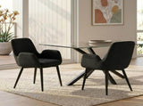 Charcoal Embrace Boucle teddy Sherpa Fabric Armchair Set V264-DNC-420V-CHL-02-1