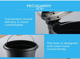 Stainless Steel Trash Can Silent Ergonomic Handle Kitchen Garbage Can with Antislip Footrest for V1294-YM3118220246311-0421