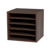 VEVOR Wood Literature Organizer Adjustable File Sorter 5 Compartments Brown V952-MZWJZLFPJBHB5IQZ7V0