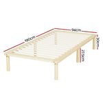 Artiss Bed Frame Single Size Wooden Base Mattress Platform Timber Pine AMBA WBED-AMBA-S-WD