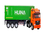 118 Scale 9-Channel Alloy Remote Control Container Truck with Lights & Sound for Indoor Play V196-1317