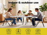 Gardeon 4PC Outdoor Dining Chairs PP Folding Chair Patio Garden Furniture White ODF-CHAIR-PPFD-WH-4X