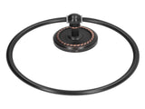 Bathroom Towel Ring Brass Wall Mounted Antique Towel Holder Toilet Towel Rack Black Twisted Pattern V1294-YM0626-3112220088611