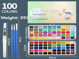 solid water colour paint set, watercolour supplies, art supplies, multiple colour options, V1102-120-61384-MLT-128COLOR