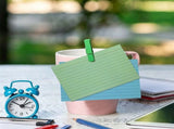 Ruled Index Cards 5.98 x 4.02 Inches 300 Count, Multicolor Lined Note Cards, Thick Blank Flash Cards V1366-AZ2-W-21385