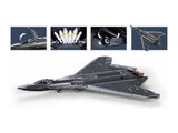 Sluban B1587 Model Kit 144 J50 Stealth Fighter Jet Plane - Military Air Force Building Blocks SLB1587