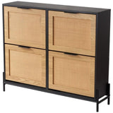 VEVOR Rattan Shoe Storage Cabinet Shoe Storage Organizer with 4 Flip Drawers V952-FCTBXJ4C3744YMK5GV0