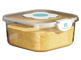 Rice Container Airtight Grain Food Storage Box Transparent with Cover for Home Kitchen Transparent V1294-YM0703-3118230110211