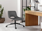 2 Set Office Desk Chair - PU Leather Home Swivel Chair Cut-Out Seat HALO GREY V274-FT-VOC-002BK-GY2