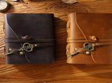 Antique Leather Journal Writing Notebook for Key Bandage Journal Notepad Thick Paper for Work Travel V1192-AZ-W-23296