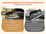 Dog Stairs for Car, 4 Steps Extra Wide Foldable Dog Ramp for Large Dogs with Non-Slip Surface, V952-KZDGLTEKJCDJEVRSN001V0