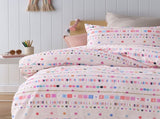 Happy Kids Swifty Washed Quilt Cover Set Single V442-HIN-QUILTCS-SWIFTY-PINK-SB