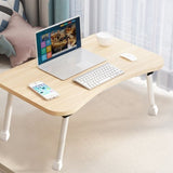 SOGA Beige Portable Bed Table Adjustable Foldable Bed Sofa Study Table Laptop Mini Desk Breakfast BEDTABLEA04