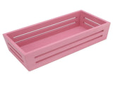 12.99 X 6.1 X 3.94in Wooden Storage Basket Multifunctional Pink Storage Crate Box for Bathroom V1294-YM0901-3117240340611