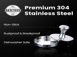 Gourmet Easy 2-IN-1 Smash Burger Press & Patty Maker, Stainless Steel Hamburger Helper, Bonus Patty V1376-MEATPATTY