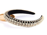 Rhinestone Crystal Padded Headbands for Women Colorful Rhinestone Embellished Velvet Hairband Shinny V1192-AZ-W-17480