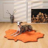 Leaf-Shaped Multi-Functional Pet Mat Plush, Thick, and All-Season Comfort for Your Cat or Dog, V1341-ZY-CNJHPPHS-ORANGE