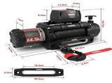 X-BULL 14500lbs Electric Winch 12V Synthetic Rope Wireless Remote Winch 4WD Car 4X4 V211-AUEB-AXEW023