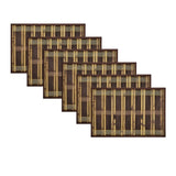 Set of 6 Natural 2 Tone Bamboo Table Placemats 30 x 45cm V442-JTC-PLACEMAT-BAMBOOJN1NA-NATURAL-RE