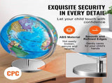 Rotating World Globe with Stand, 330.2 mm, Educational Geographic Globe with Precise Time Zone ABS V952-DQYJJLBFG13Y9FFDEV0
